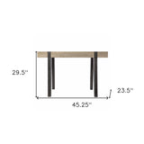 Modern Chunky Natural and Gray Wood Table Desk - Homeroots - Flyclothing LLC