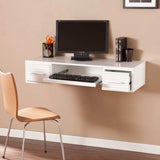 White Wall Mount Desk with Drawers - Homeroots - Flyclothing LLC