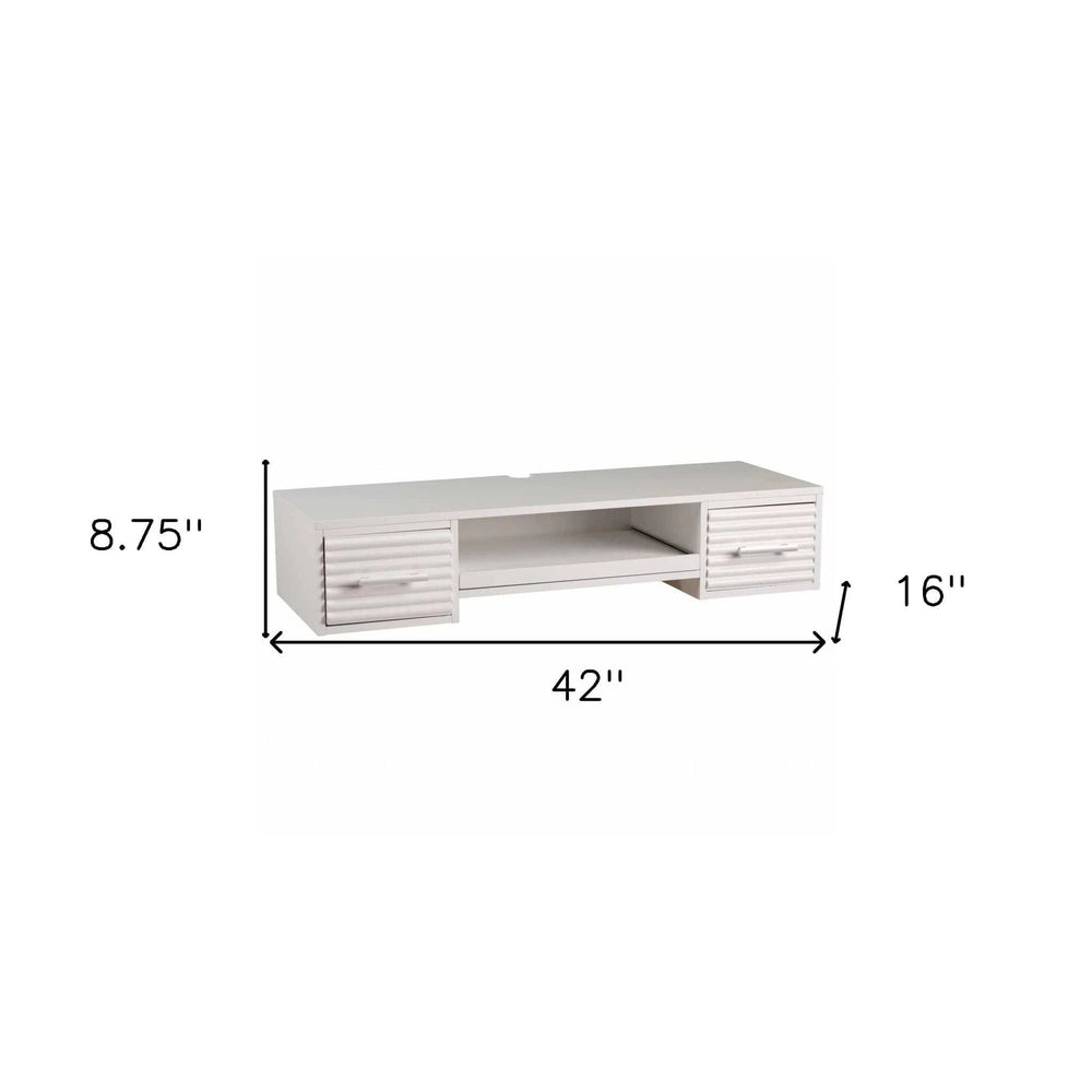 White Wall Mount Desk with Drawers - Homeroots - Flyclothing LLC