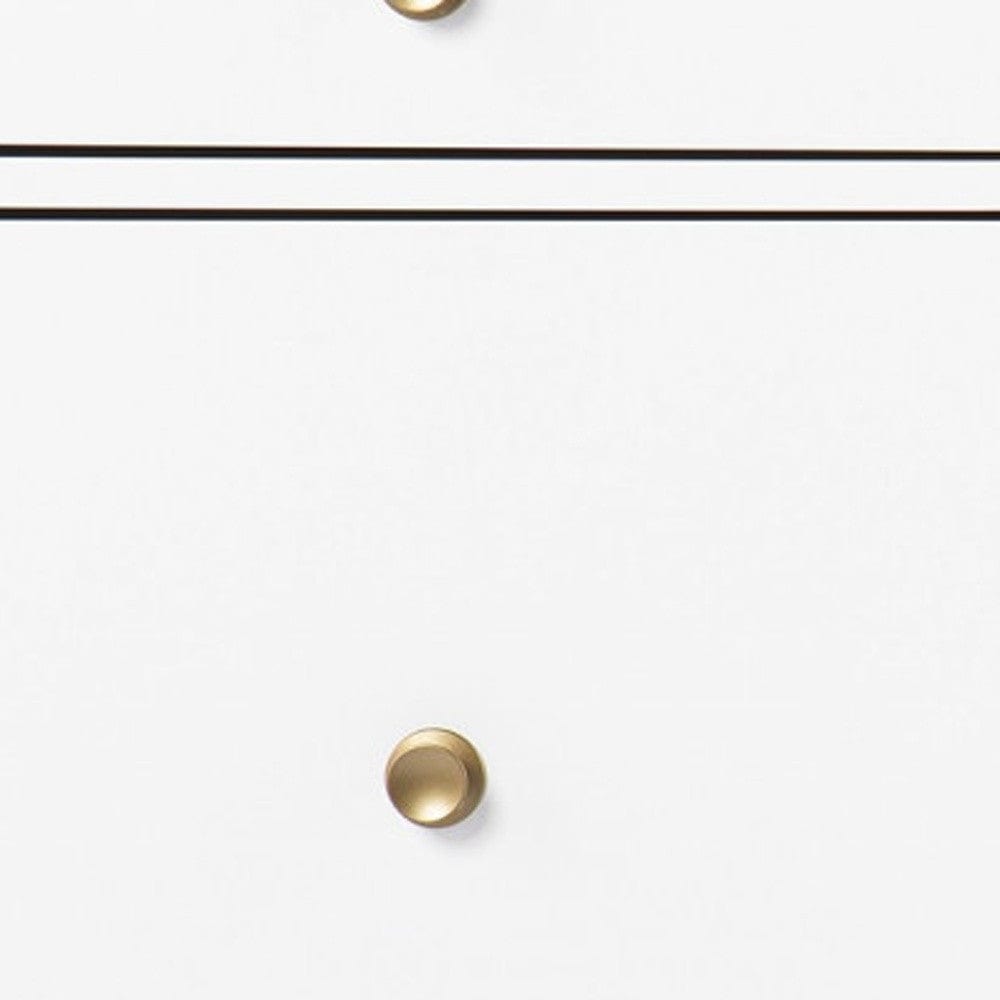 55" White Writing Desk With Four Drawers - Homeroots - Flyclothing LLC