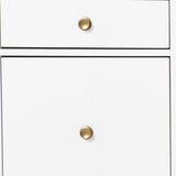 55" White Writing Desk With Four Drawers - Homeroots - Flyclothing LLC