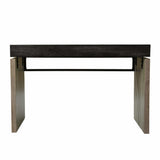Black Wood and Iron Writing Desk - Homeroots - Flyclothing LLC