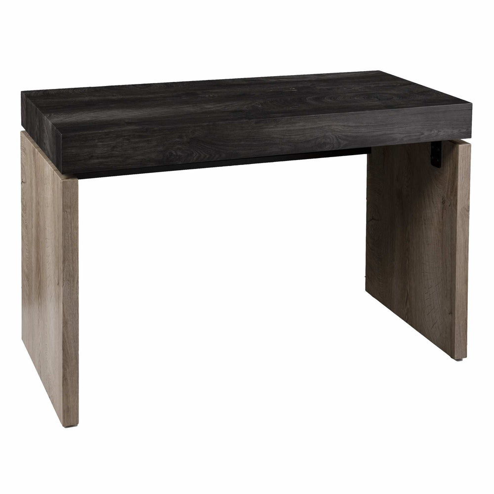 Black Wood and Iron Writing Desk - Homeroots - Flyclothing LLC