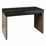 Black Wood and Iron Writing Desk - Homeroots - Flyclothing LLC