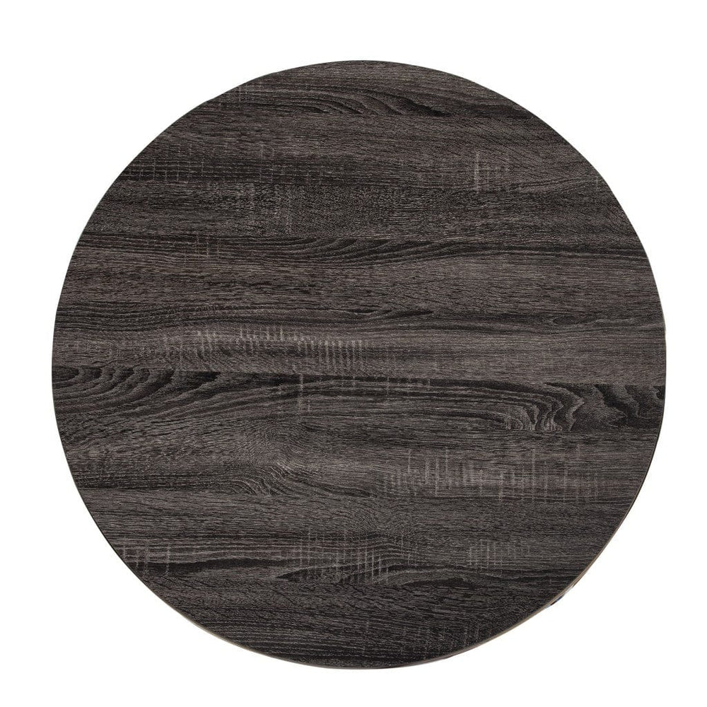 32" Champagne And Charcoal Manufactured Wood And Metal With Iron Round Coffee Table - Homeroots - Flyclothing LLC