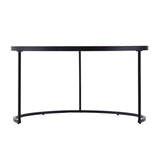 Set of Two Black And Silver Mirrored Round Nested Coffee Table Set - Homeroots - Flyclothing LLC