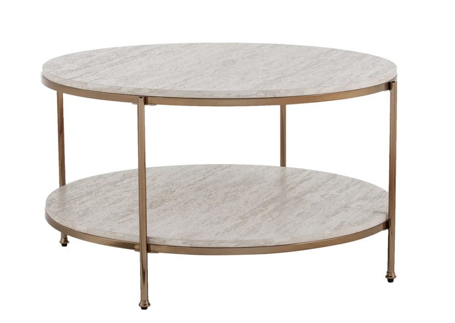 33" White Solid Manufactured Wood And Metal Square Coffee Table - Homeroots - Flyclothing LLC
