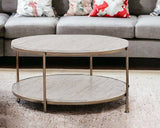 33" White Solid Manufactured Wood And Metal Square Coffee Table - Homeroots - Flyclothing LLC