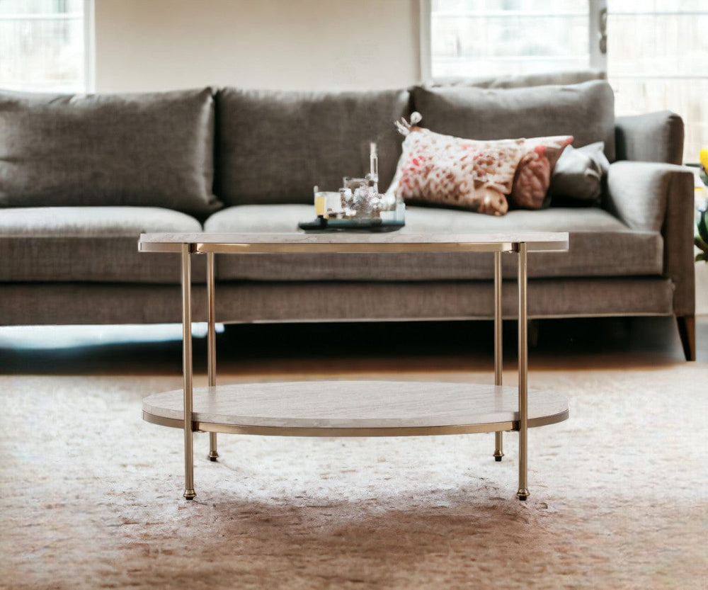 33" White Solid Manufactured Wood And Metal Square Coffee Table - Homeroots - Flyclothing LLC