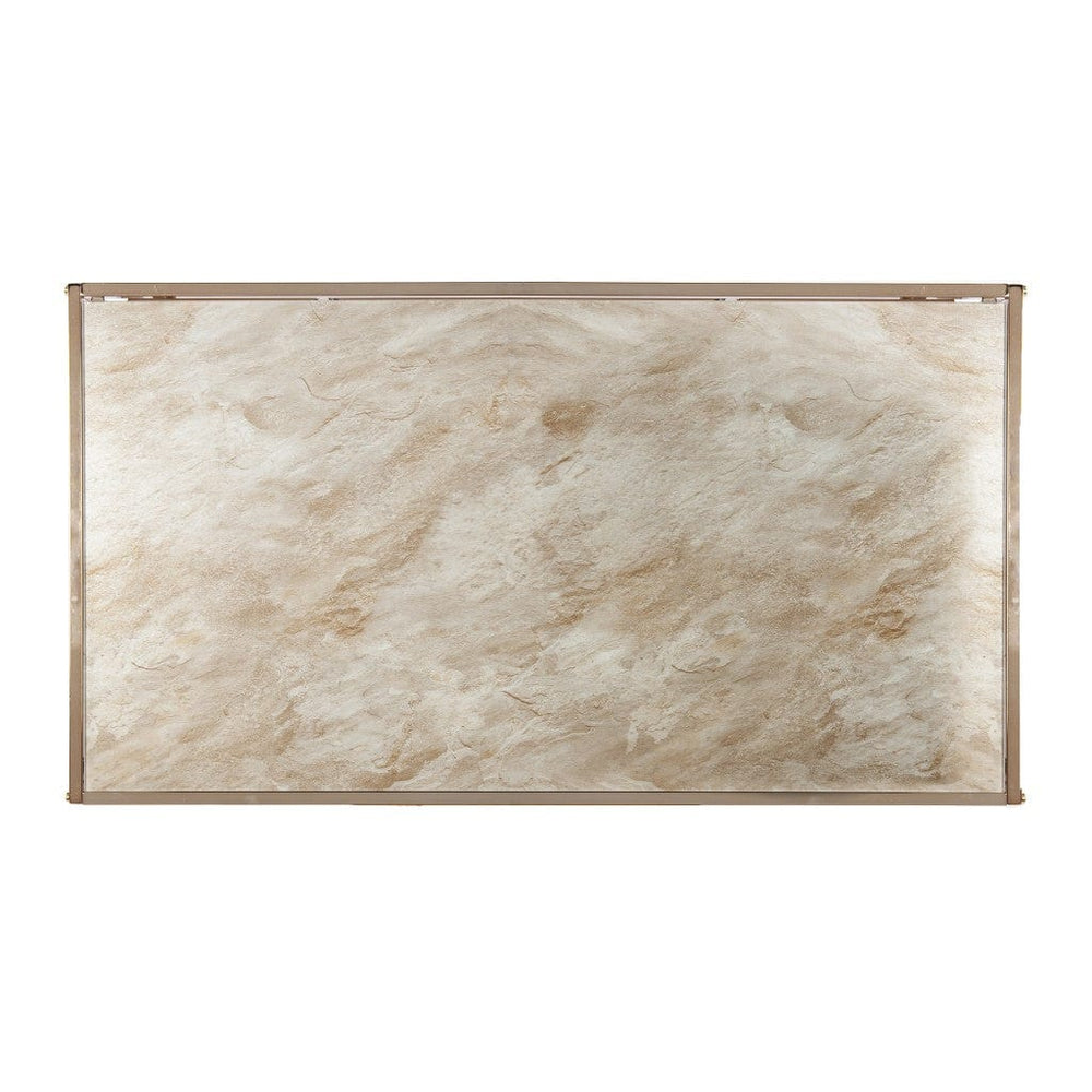 44" Champagne Glass And Metal Rectangular Coffee Table - Homeroots - Flyclothing LLC