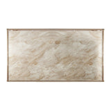 44" Champagne Glass And Metal Rectangular Coffee Table - Homeroots - Flyclothing LLC