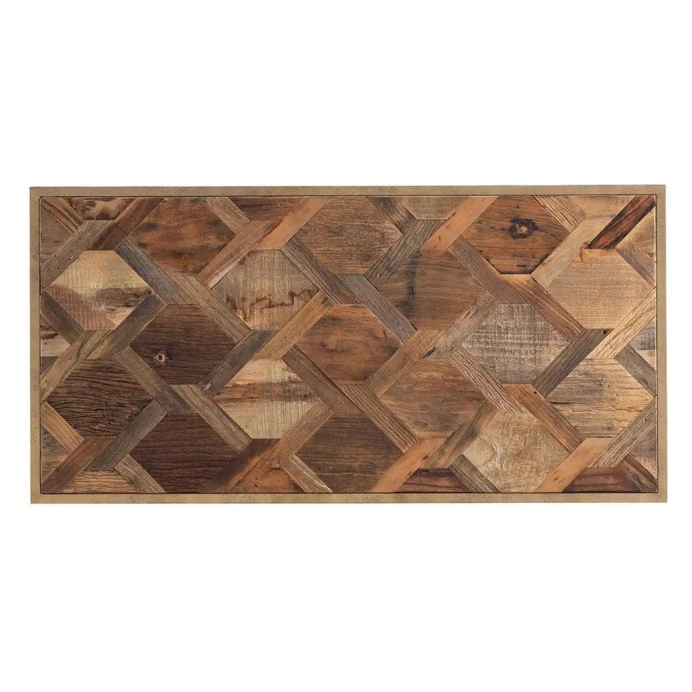 48" Natural And Natural Brown Solid Wood And Metal Rectangular Coffee Table - Homeroots - Flyclothing LLC