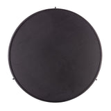 33" Black Manufactured Wood And Metal Round Coffee Table - Homeroots - Flyclothing LLC