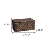 38" Brown Manufactured Wood And Metal Rectangular Coffee Table - Homeroots - Flyclothing LLC