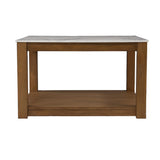 30" Natural And Natural Brown Solid Manufactured Wood Square Coffee Table - Homeroots - Flyclothing LLC