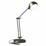 Shiny Satin Brass LED Adjustable Desk Lamp - Homeroots - Flyclothing LLC