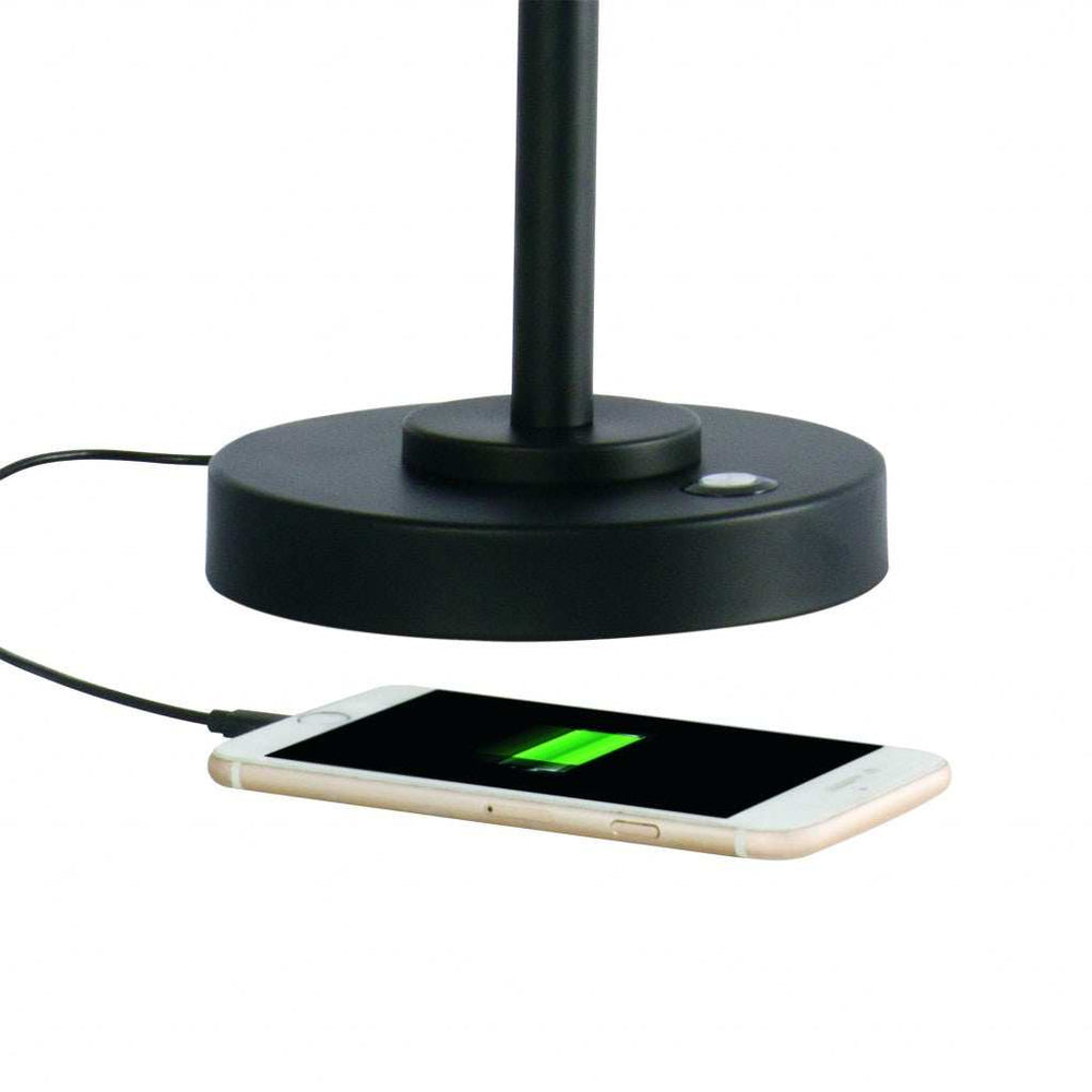 Matte Black and Antiqued Brass LED Adjustable Desk Lamp - Homeroots - Flyclothing LLC