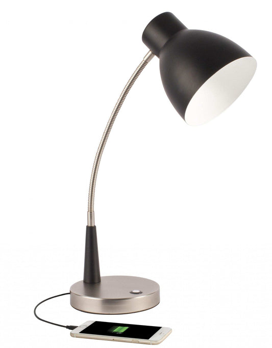 Black Matte and Silver LED Adjustable Desk Lamp - Homeroots - Flyclothing LLC