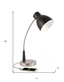 Black Matte and Silver LED Adjustable Desk Lamp - Homeroots - Flyclothing LLC