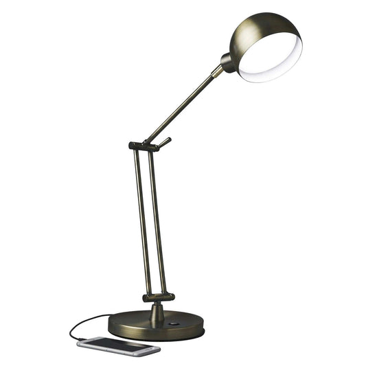 Antiqued Bronze LED Adjustable Desk Lamp - Homeroots - Flyclothing LLC