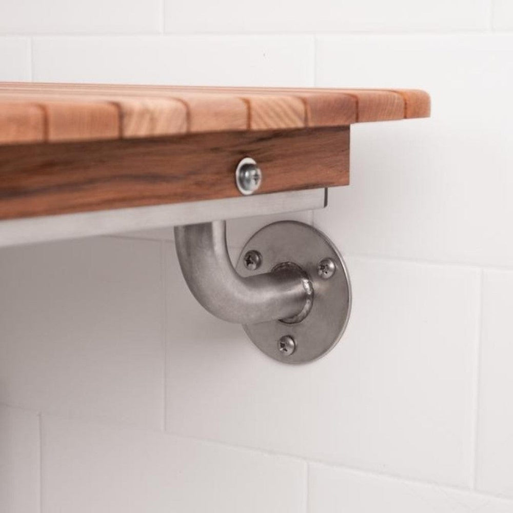 32" Premium Wall Mount Teak Shower Bench - Homeroots - Flyclothing LLC