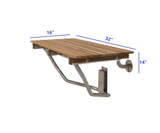 32" Premium Wall Mount Teak Shower Bench - Homeroots - Flyclothing LLC
