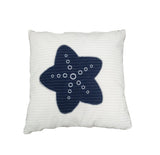 Set Of Two 17" X 17" Blue And White Starfish Throw Pillows - Homeroots - Flyclothing LLC