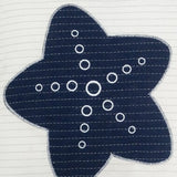 Set Of Two 17" X 17" Blue And White Starfish Throw Pillows - Homeroots - Flyclothing LLC