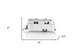 6" Silver Metal Silver Camping Trailer Truck Hand Painted Decorative Truck - Homeroots - Flyclothing LLC