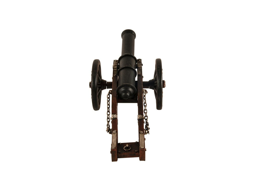 3" Brown and Black Metal Louis XIV Cannon Hand Painted Sculpture - Homeroots - Flyclothing LLC