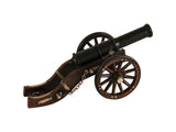 3" Brown and Black Metal Louis XIV Cannon Hand Painted Sculpture - Homeroots - Flyclothing LLC