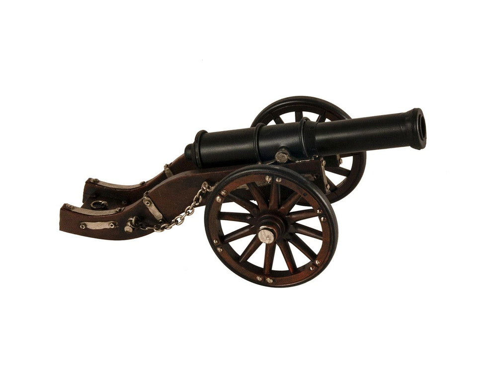 3" Brown and Black Metal Louis XIV Cannon Hand Painted Sculpture - Homeroots - Flyclothing LLC
