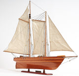 28" Wood Brown America 1851 Yacht Hand Painted Sculpture - Homeroots - Flyclothing LLC