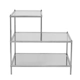 24" Silver And Clear Glass Mirrored End Table - Homeroots - Flyclothing LLC