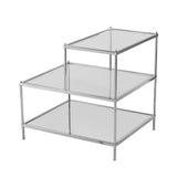 24" Silver And Clear Glass Mirrored End Table - Homeroots - Flyclothing LLC