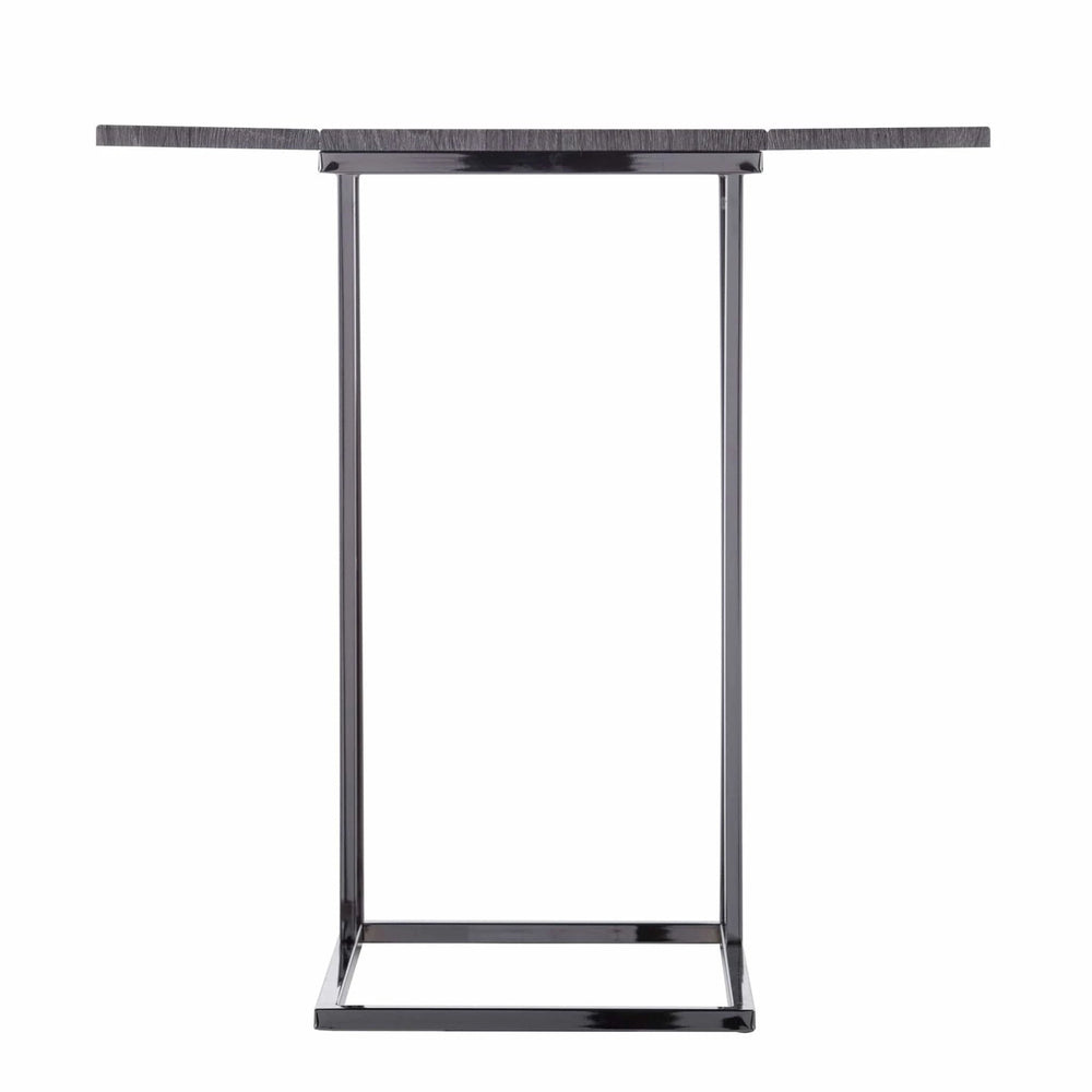 25" Silver And Gray Expandable Rectangular End Table - Homeroots