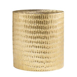 18" Gold Manufactured Wood And Solid Wood Round End Table - Homeroots