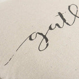 Gray and Cream Canvas Gather Decorative Throw Pillow - Homeroots - Flyclothing LLC