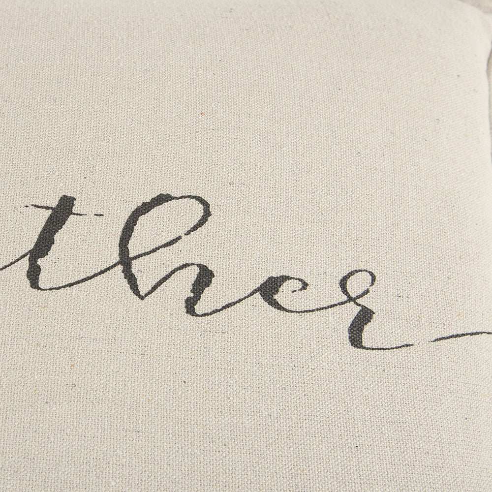 Gray and Cream Canvas Gather Decorative Throw Pillow - Homeroots - Flyclothing LLC