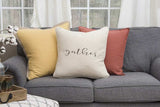Gray and Cream Canvas Gather Decorative Throw Pillow - Homeroots - Flyclothing LLC
