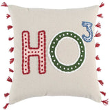 Beige Red Holiday Whimsical Throw Pillow - Homeroots - Flyclothing LLC