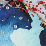 20" Blue Christmas Ornaments Cotton Throw Pillow - Homeroots - Flyclothing LLC