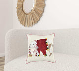 Red Polar Bear Dimensional Throw Pillow - Homeroots - Flyclothing LLC