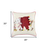 Red Polar Bear Dimensional Throw Pillow - Homeroots - Flyclothing LLC