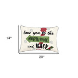 14" X 20" Off White Christmas Cotton Throw Pillow - Homeroots - Flyclothing LLC
