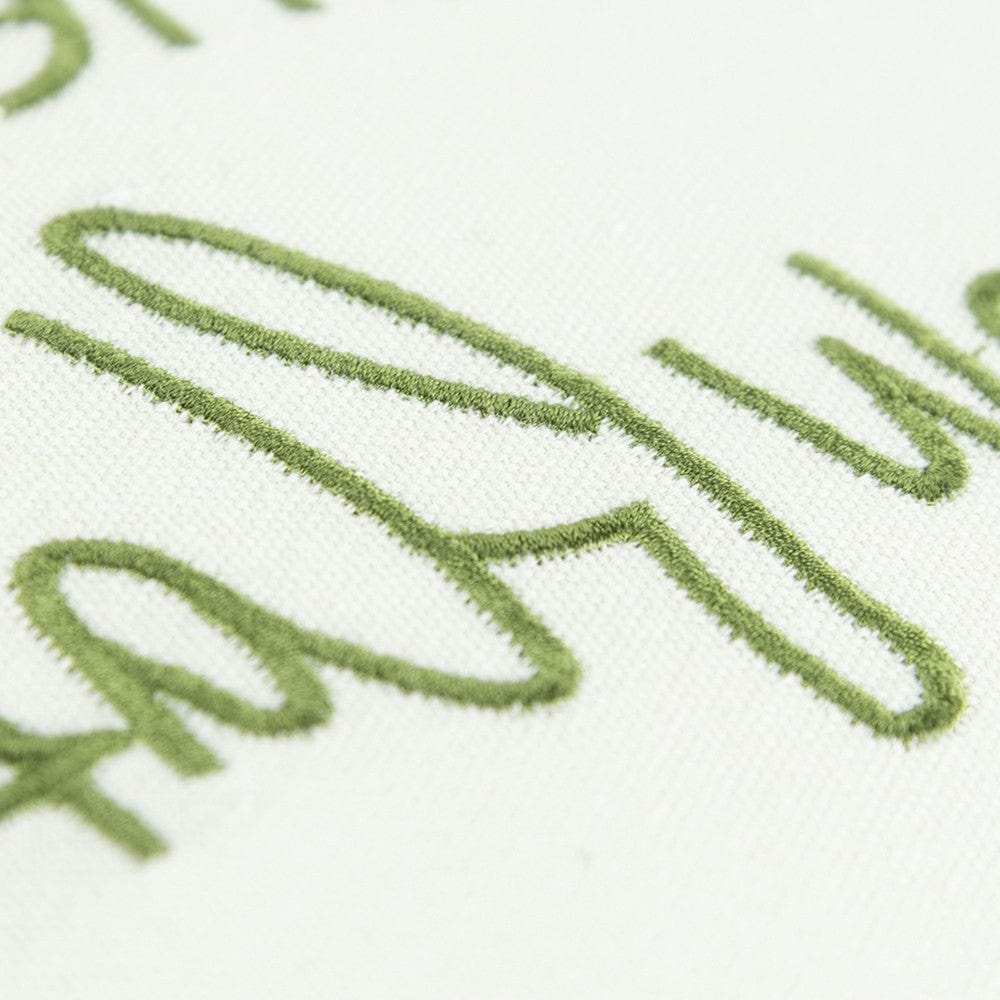 Chase the Snowflakes Green and White Decorative Throw Pillow - Homeroots - Flyclothing LLC