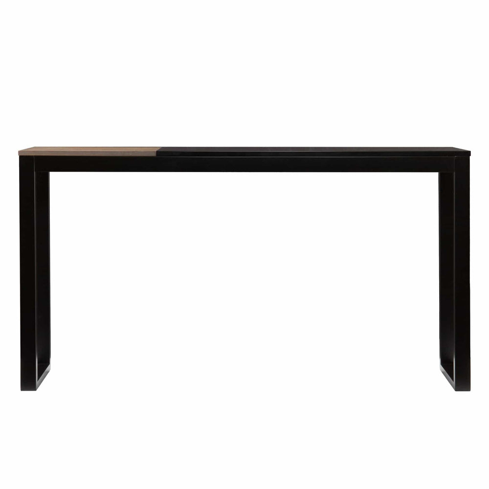 56" Natural and Black and Black Sled Console Table - Homeroots - Flyclothing LLC