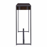 54" Dark Brown and Gunmetal Sled Console Table - Homeroots - Flyclothing LLC