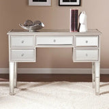 43" Silver Mirrored Glass Console Table And Drawers - Homeroots - Flyclothing LLC