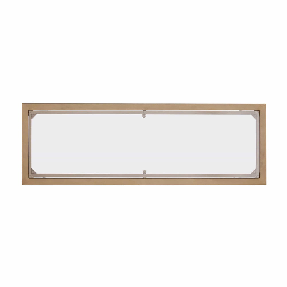 43" Clear and Gold Glass Console Table With Shelves - Homeroots - Flyclothing LLC